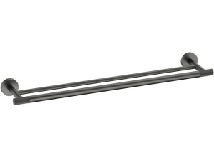 Santino Håndklestang Dobbel - Gunmetal