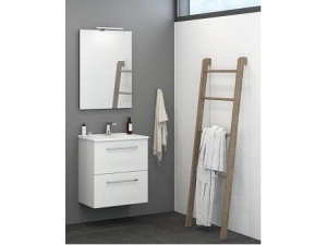 Voss møbelpakke 60x35 cm hvit matt med servant og speil