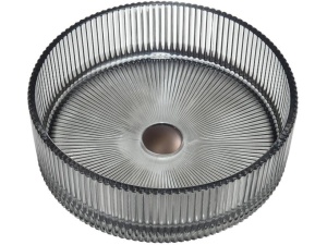 Romano - Sort Transparent Bolleservant i glass