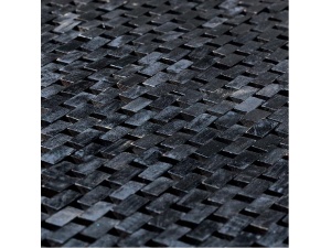 Woodblock badematte teak sort