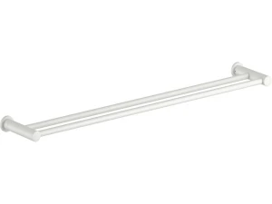 Håndklestang dobbel 800mm  hvit matt