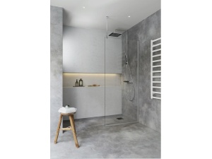 Dusjvegg igloo pro fast klarglas 80 aluminium