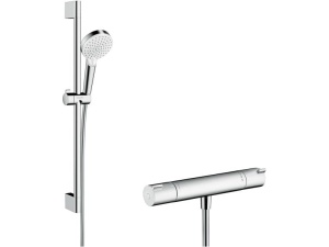 Crometta Utenpåliggende dusjpakke Vario med Ecostat 1001 CL termostat uten rosetter/kupplinger  med dusjstang 65 cm