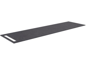 Benkeplate 170 HPL med håndkleholder  sort antrasitt