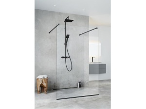 Dusjvegg igloo pro i-wall 130 klarglass svart