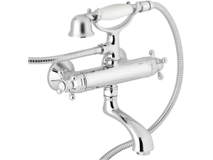Tradition badekarkran med termostat  krom