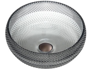 Celino - Sort Transparent Bolleservant i glass