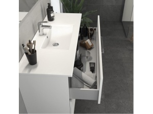 Voss møbelpakke 120x44 cm hvit matt med servant og speil