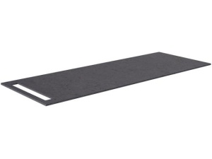 Benkeplate 130 HPL med håndkleholder  sort antrasitt