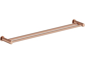 Håndklestang dobbel 800mm  børstet kobber