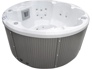 Spa marstrand hvit marmorert/grå inkl lokk