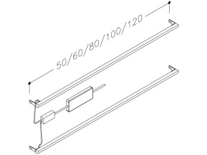 Lyslist for servantskuff  50 cm