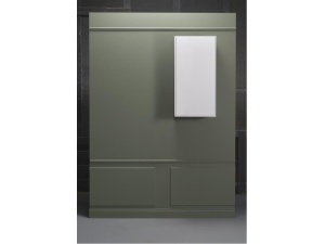 Edge halvskap hvit push-to-open
