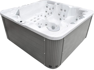 Spa djursholm hvit marmorert/grå inkl lokk