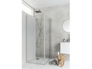 Dusjhørne igloo pro corner 80x80 klarglass aluminium