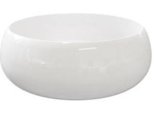 Bolleservant ALMA Ø36x13cm porselen hvit