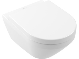 Architectura vegghengt toalett Twistflush[e³]  DirectFlush/ åpen spylekant og sete med SoftClose og QuickRelease. Skjulte bolter.