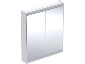 Geberit ONE speilskap med ComfortLight og to dører  B=75cm  Hvit aluminium