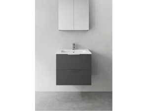 Servantskap shape 600 antracit med vask