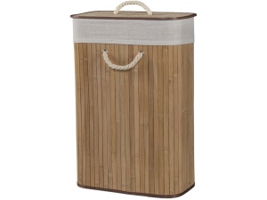 Bamboo skittentøykurv natur
