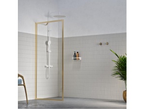 Contour Walk-in A3 90 børstet gull