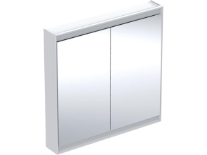 Geberit ONE speilskap med ComfortLight og to dører  B=90cm  Hvit aluminium