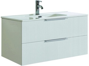 Servantskap Fovere Ribb matt hvit  90cm  a-collection