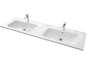Servant INA 160dbl thin 160x46x2cm støpemarmor hvit