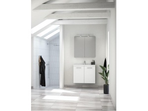 Voss møbelpakke 60x35 cm hvit matt med servant og speilskap