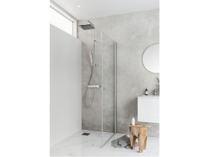 Dusjdør igloo pro rett klarglass 100 aluminium
