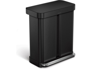 Avfallsbøtte 58L matt sort (34L+24L)