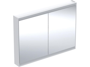 Geberit ONE speilskap med ComfortLight og to dører  B=120cm  Hvit aluminium