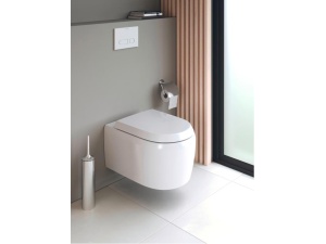 Qatego Veggtoalett  Rimless®- u/skyllekant  385 x 570 mm. Inkl SoftClose sete.