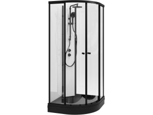 SOFIA pluss 90x90 hvit søyle/klart glass